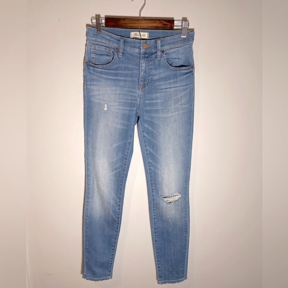 Madewell 9” High Riser distressed Skinny jeans size 26 - Picture 2 of 9